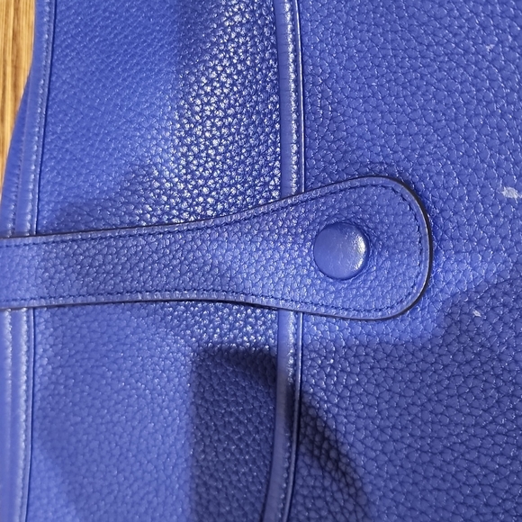 SOLD HERMES Electric Blue Clemence Leather Evelyne III 33 Bag - Picture 10 of 16